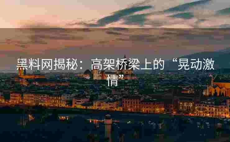 黑料网揭秘:高架桥梁上的“晃动激情” 黑料网揭秘:高架桥梁上的“晃动激情”
